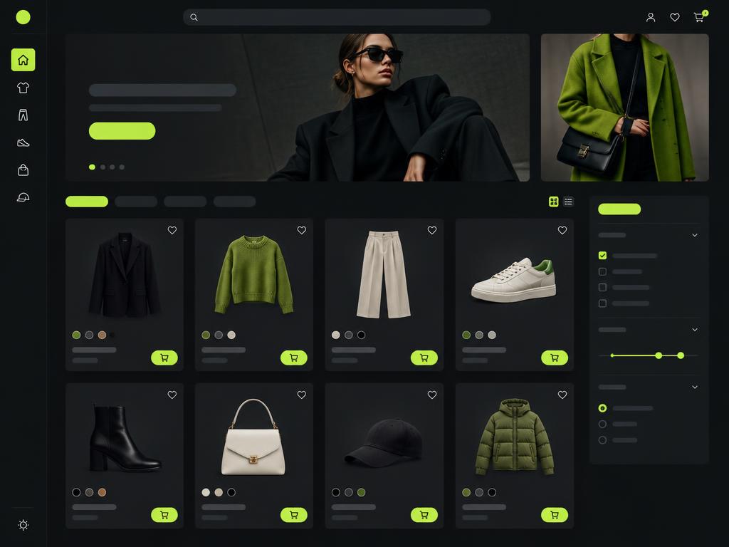 Fashion e-commerce store mockup